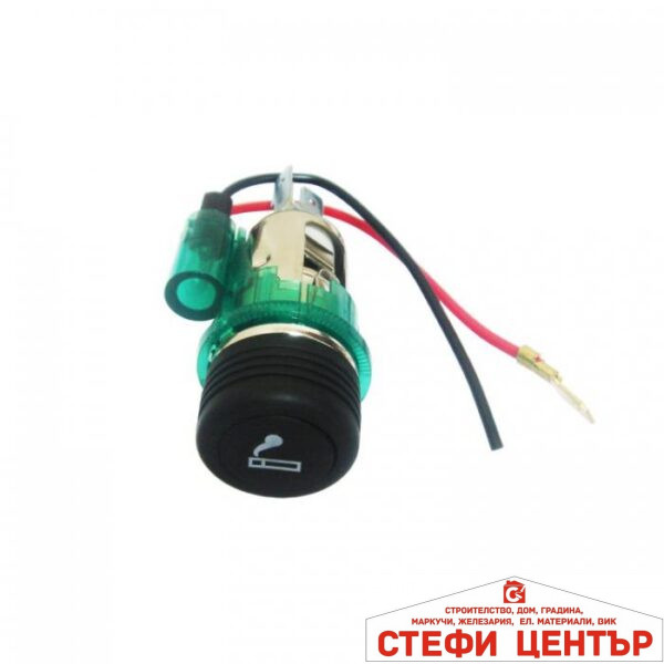 Универсална запалка за автомобили - 12V -09649 - зелена
