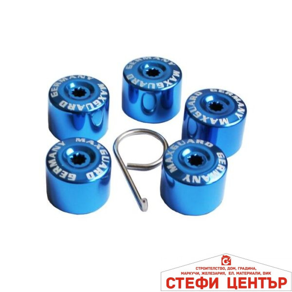 Декоративни капачки за болтове на джантите 17мм - Син