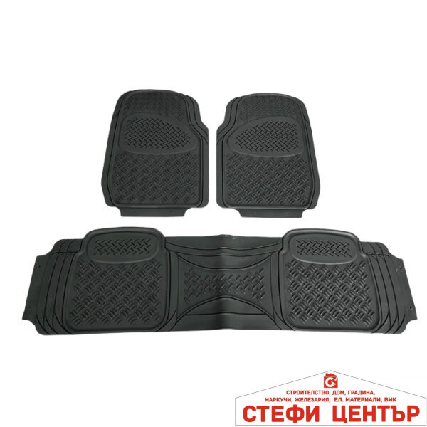 Гумени стелки универсални черни 1801-3бр/к-т