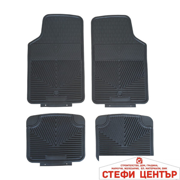 Гумени стелки универсални черни 3007 4бр./к-т