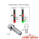 Секретни болтове за джанти - (14мм х 1.25мм, L32мм) конус - Image 3