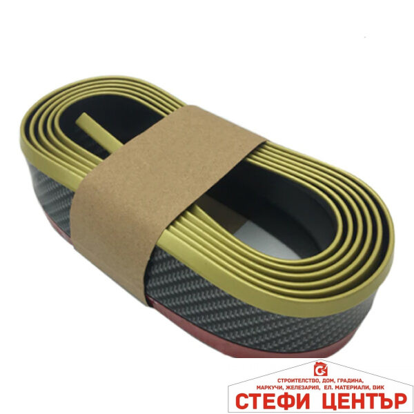 Спойлер самурай за броня 2352-4 черен карбон + златна лента