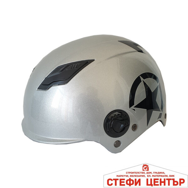 Каска за мотор М - 12 - Сива