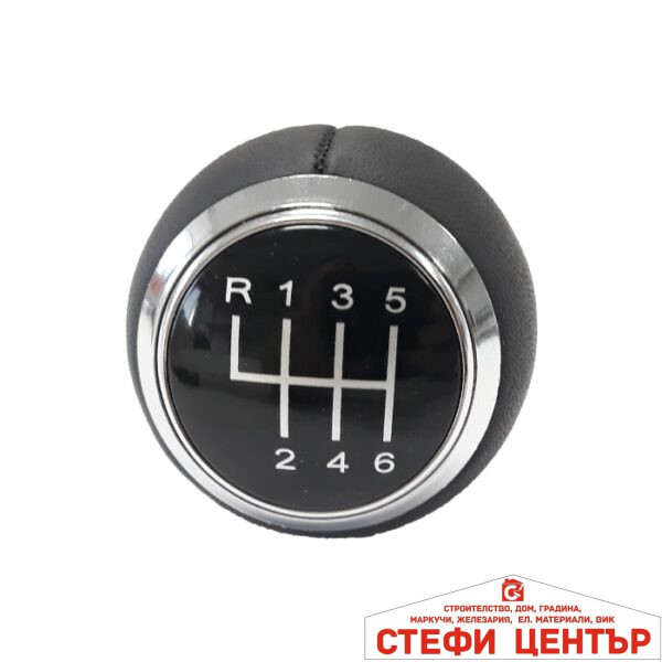 Топка за скоростен лост съвместима с Audi A3 (98-08) / A4 (02-08) - със 6 скорости - гладка кожа