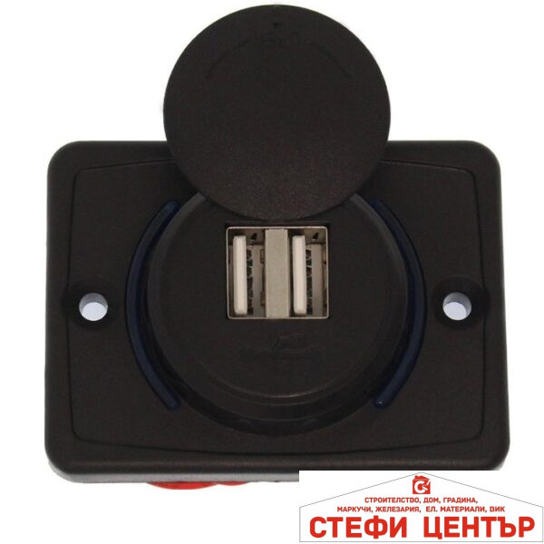 ДВОЕН USB ПОРТ 12-24V - W05237