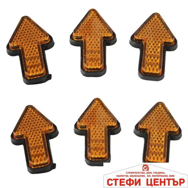 Светлоотразител РА583 - 6бр в к-т - Жълт
