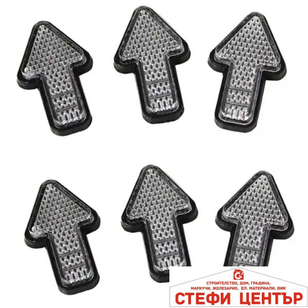 Светлоотразител РА583 - 6бр в к-т - Бели