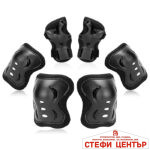Детски наколенки РА423 - 6бр / к-т - ЧЕРНИ - Image 2