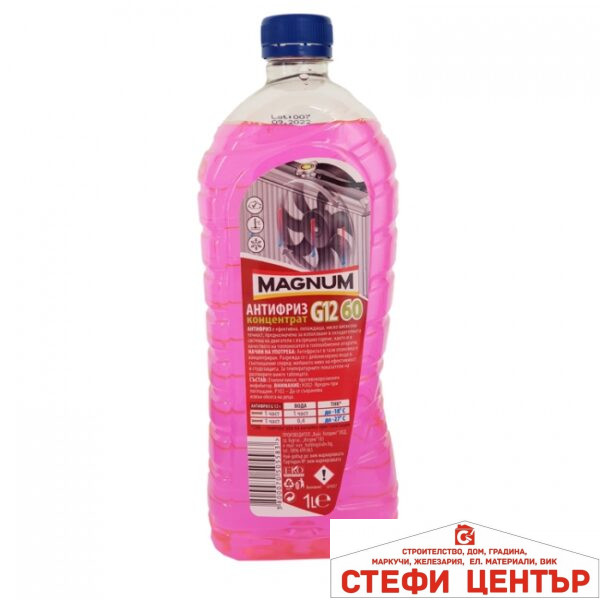 Антифриз концентрат 1 литър -  Magnum G12 до -60ºC - червен