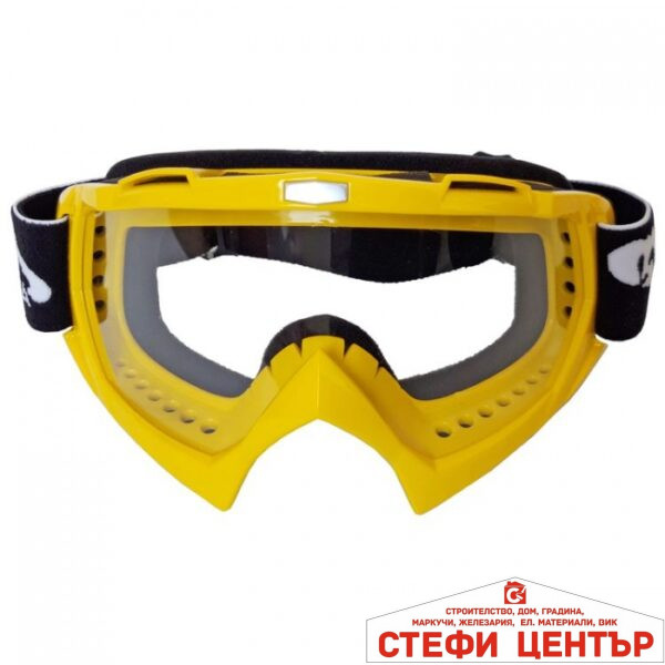 Мото очила с прозрачно стъкло - J-16 жълти