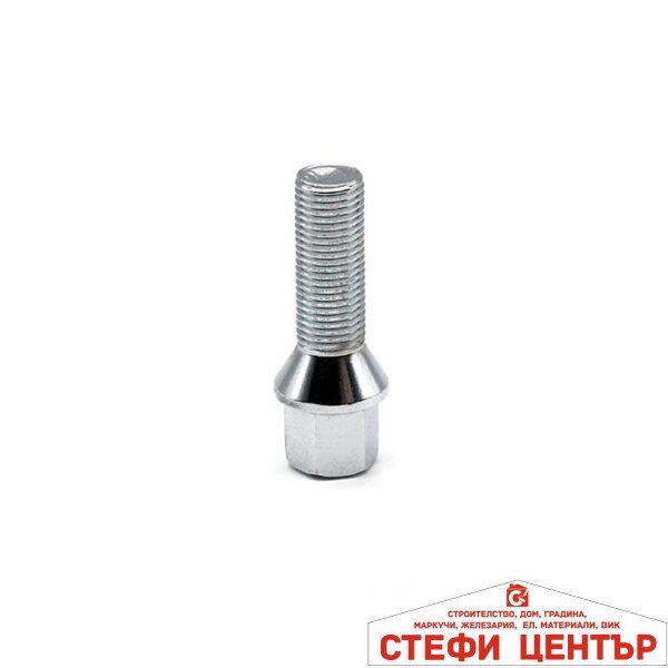 Болт за джанти конус (12мм x1.5мм х30мм)