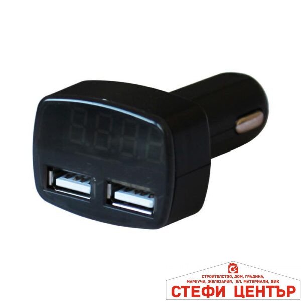 Елетрически вотметър 12/24V с 2 USB порта - 1629