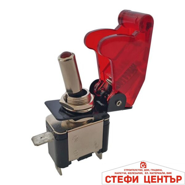 Копче електрическо червено с диод  - 1702