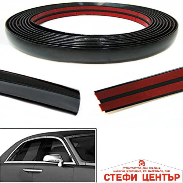 Лайсна за врата черна 10мм х 13м