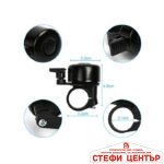 Метален звънец за велосипед - 68455 черен - Image 2