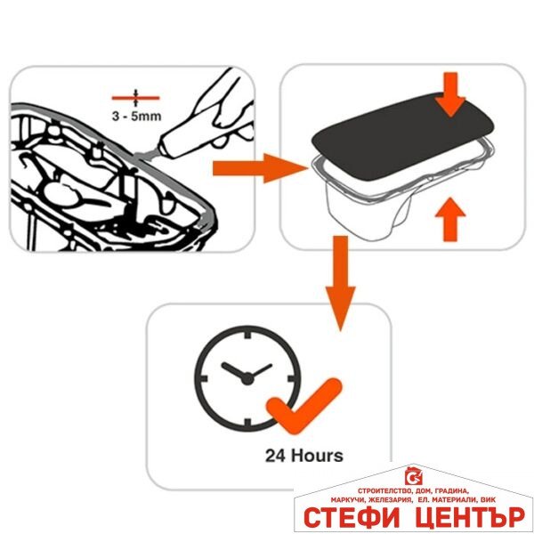 Силикон за гарнитури Visbella 85ml - прозрачен