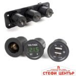 Волтметър с 2 USB порта и гнездо - 1632 - Image 2