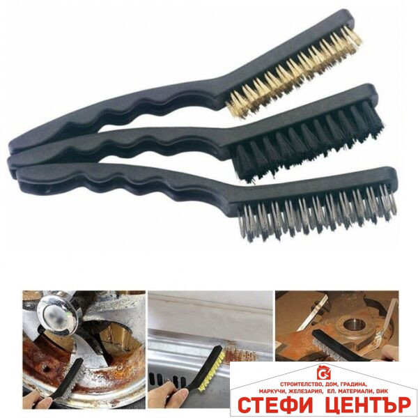 Четки 255 найлон/месинг/нераждавейка 6 бр/К-т