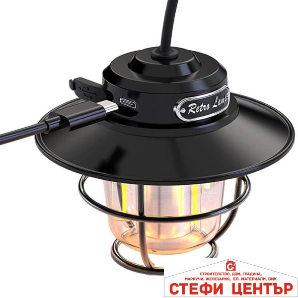 Лампа за къмпинг LY15/185 12V с кабел за зареждане