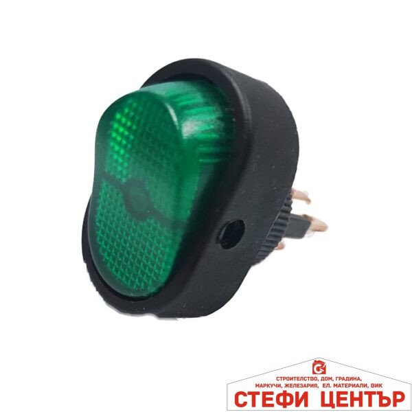 Копче електрическо W1019/PA091 - 12/24V - ЗЕЛЕНО