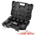 Комплект дълбоки ударни вложки 12-стенни 1" (22 – 41 мм) 8 части JCB - Image 3