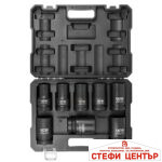 Комплект дълбоки ударни вложки 12-стенни 1" (22 – 41 мм) 8 части JCB - Image 2