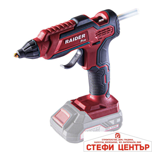 R20 Пистолет за топло лепене акум. ø11 Solo RAIDER PRO RDP-SGLG20