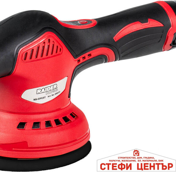 Полирмашина 12V Ø125mm 300-2400min-1 2x2Ah RAIDER RD-CPC07