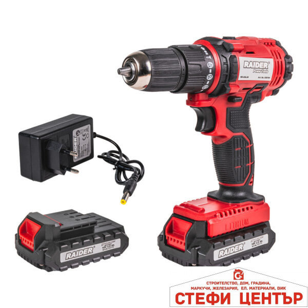 Бормашина ударна 18V 2-ск. 2x2Ah 30Nm 10mm куфар RAIDER RD-CDL38
