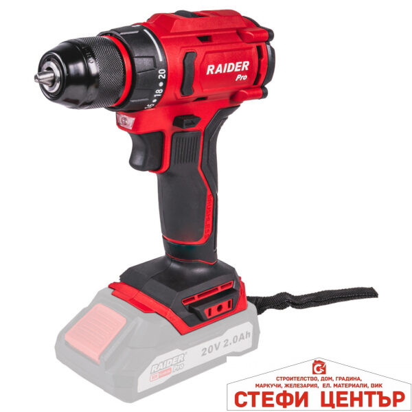 R20 Бормашина безчеткова 2-ск. 10mm 50Nm Solo RAIDER PRO RDP-PBCDI20
