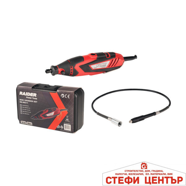 Шлифовалка 135W рег. об. жило 40 аксесоара куфар RAIDER RD-MG11