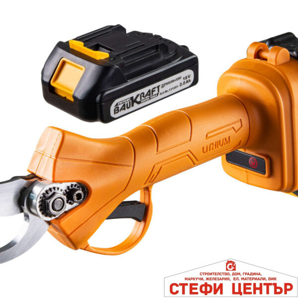 Ножица лозарска акум. безчет. 18V 2x2Ah 25mm в куф. BAUKRAFT BK-PSH03