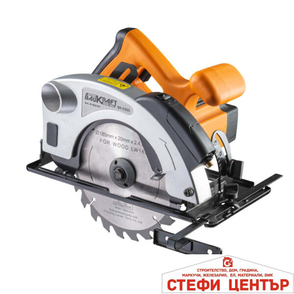 Циркуляр ръчен ø185mm 1200W лазер BAUKRAFT BK-CS23