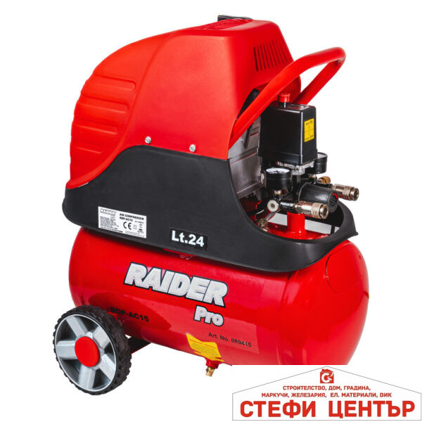 Компресор  24L 1.5kW RAIDER PRO RDP-AC15