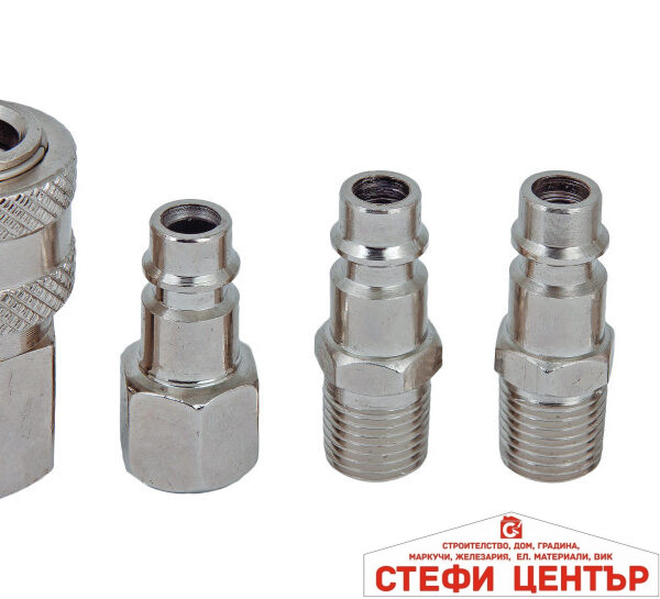Накрайници пневм. бърза връзка 1/4" 5бр к-т QC01 RD