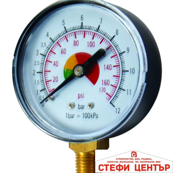 Манометър 0-12 bar 1/4" RD