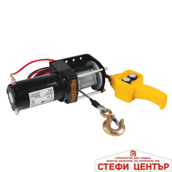 Автолебедка 12V 1360kg 3000lbs 2.2 kW Ø4.8mm 14m RAIDER RD-EW09