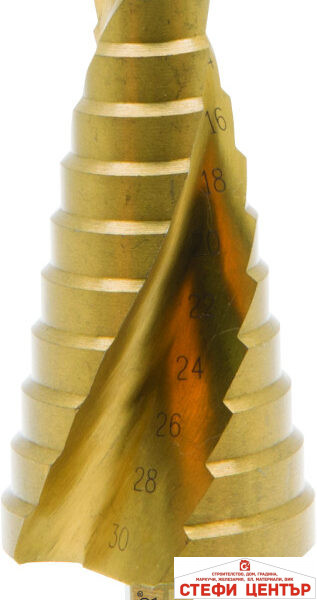 Свредло за ламарина стъп. HEX 1/4" ø6-30mm