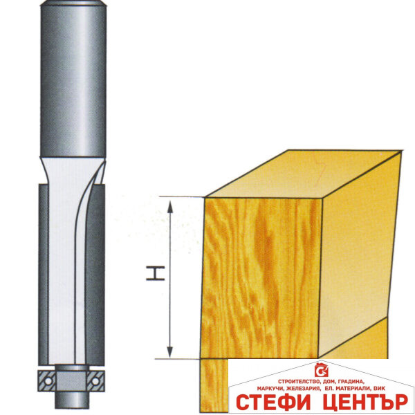 Фрезер за оберфреза ø9.5mm H38mm опашка ø8mm с лагер