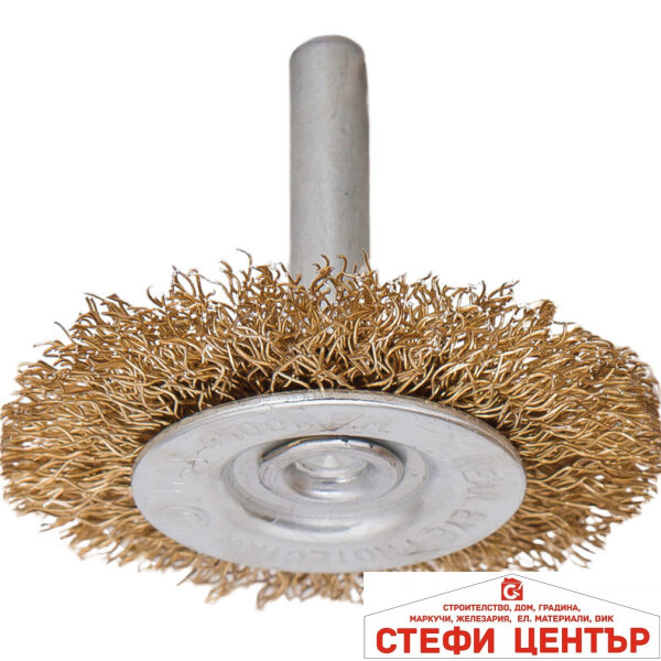 Четка за бормашина плоска месинг ø 75mm (3")