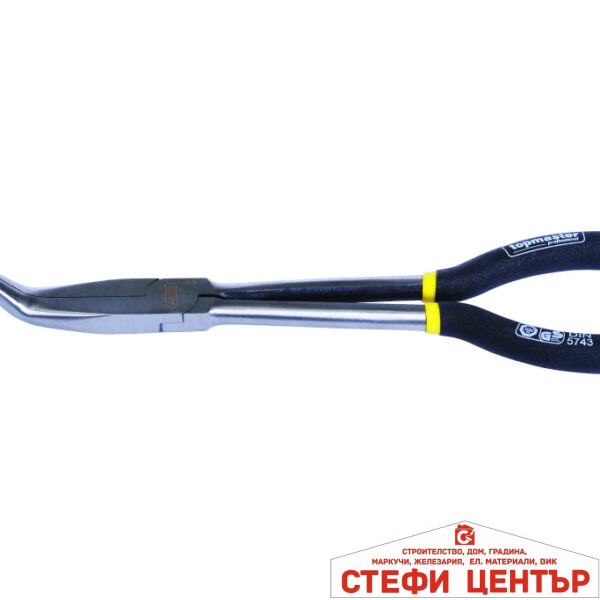 Клещи дългоусти извити 45° 280mm CR-V Topmaster Professional