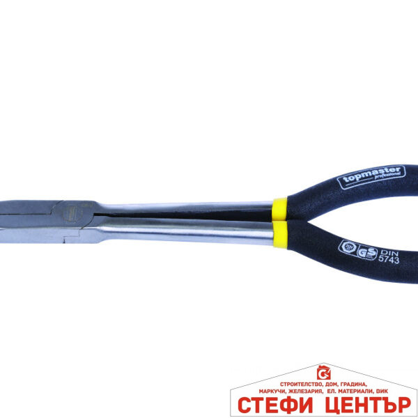 Клещи дългоусти извити 90° 275mm CR-V Topmaster Professional