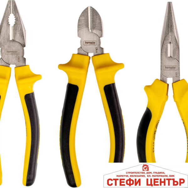Клещи комб. резачки и дългоусти к-т 3бр CR-V Topmaster Professional