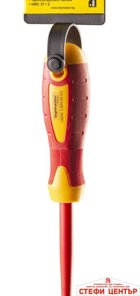 Отвертка изолир. 1000V права 4.0x100mm CR-V Topmaster Professional