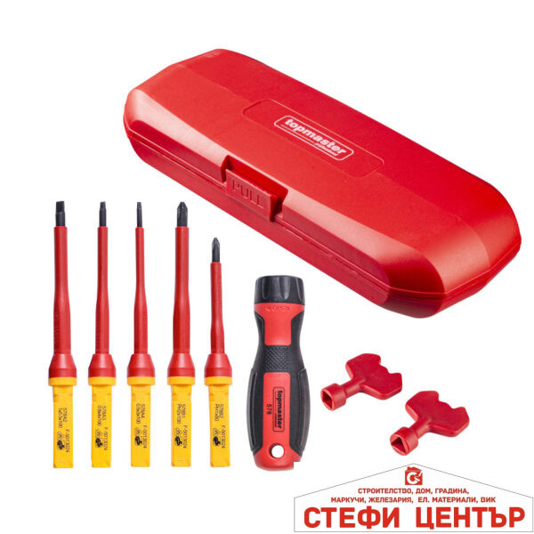 Отвертки изолир. 1000V к-т 8 части Topmaster Professional