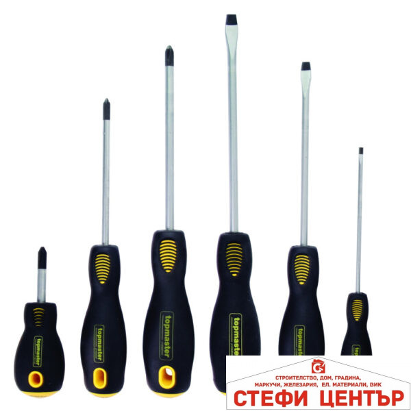 Отвертки прави и кръстати к-т 6бр SVCM Topmaster Professional
