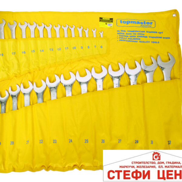 Ключ звездогаечен к-т 25бр 6-32mm CR-V Topmaster Professional