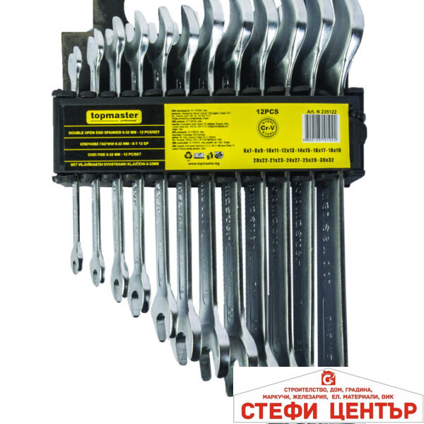 Ключ гаечен к-т 12бр 6-32mm CR-V PRESS Topmaster Professional