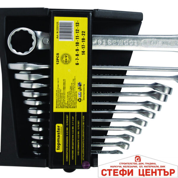 Ключ звездогаечен к-т 12бр 6-22mm CR-V PRESS Topmaster Professional