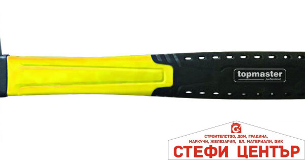 Чук гумен дръжка фибростъкло бял/черен 450g Topmaster Professional
